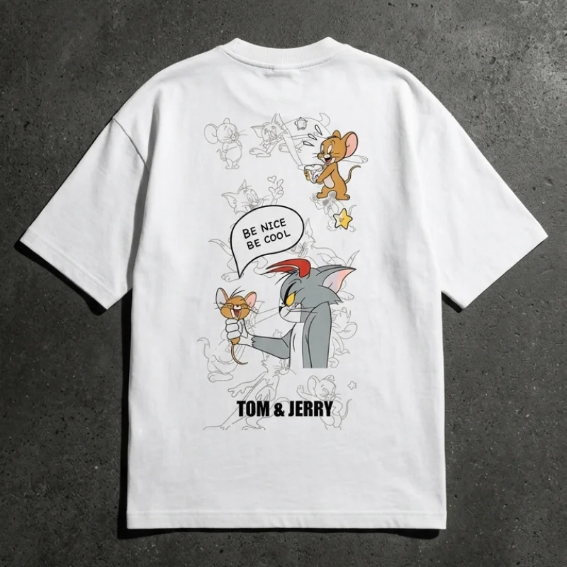 COOL-TOM & JERRY - Printed Oversized T-Shirt