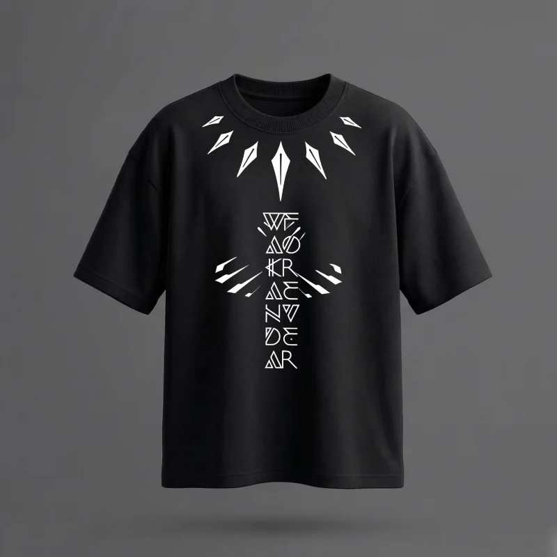 CLAW-BLACK PANTHER - Printed Oversized T-Shirt