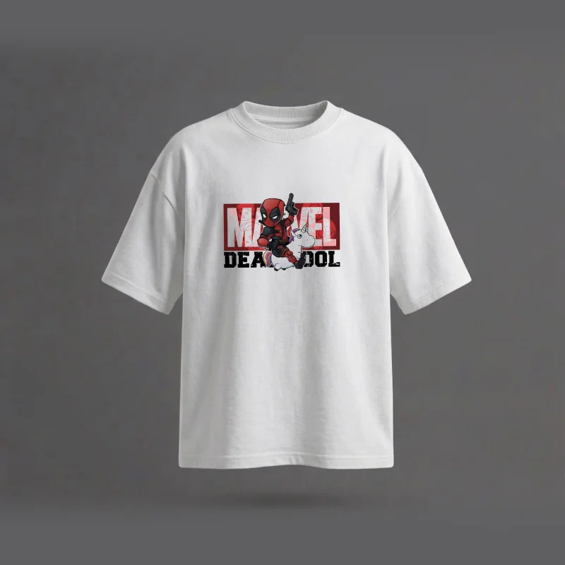 DEAD POOL VS WOLVERINE - Printed Oversized T-Shirt