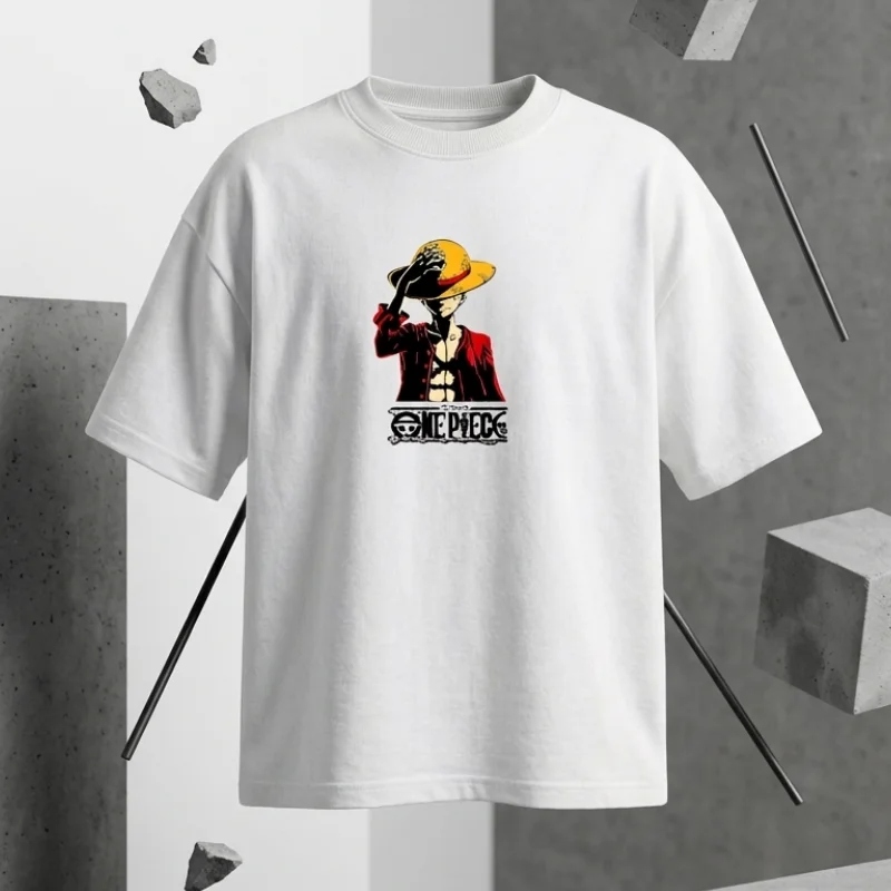 Luffy: Silhouette - Printed Oversized T-Shirt
