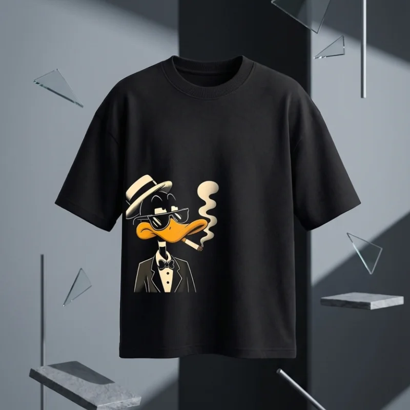 SMOKING DUCK - Printed Oversized T-Shirt