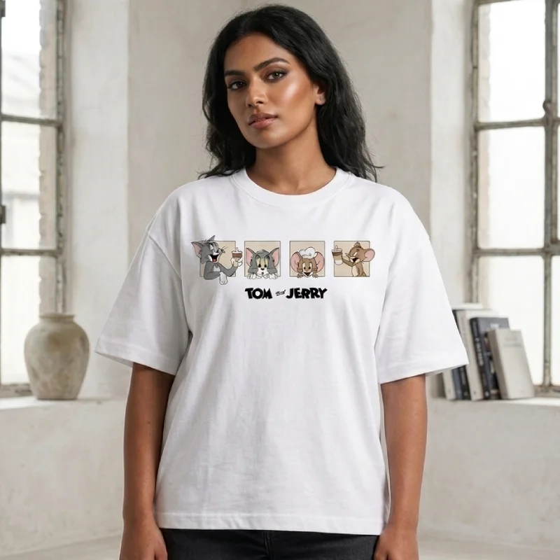 QUAD BOX TOOM & JERRY - Printed Oversized T-Shirt