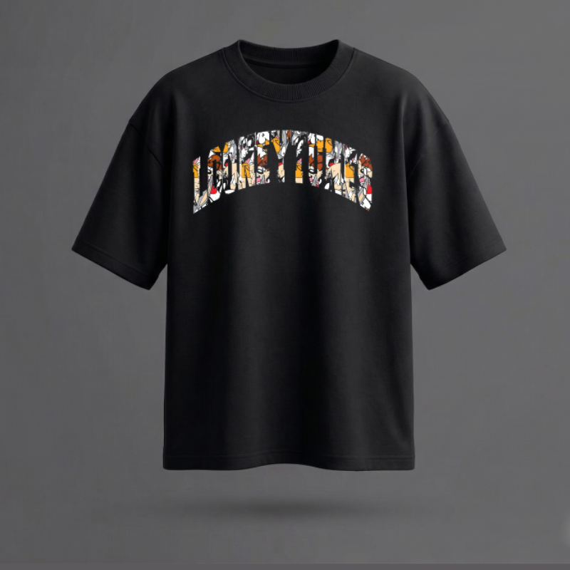 STRUGGLE IS REAL - LUNNY TUNES - Printed Oversized T-Shirt