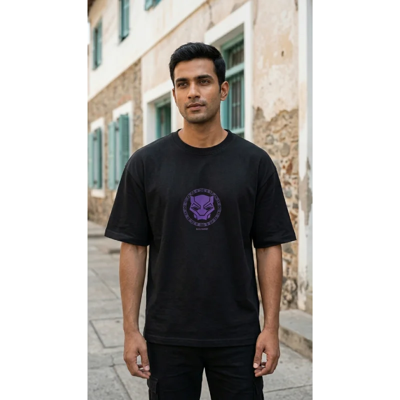 WAKANDA FOREVER-BLACK PANTHER - Printed Oversized T-Shirt