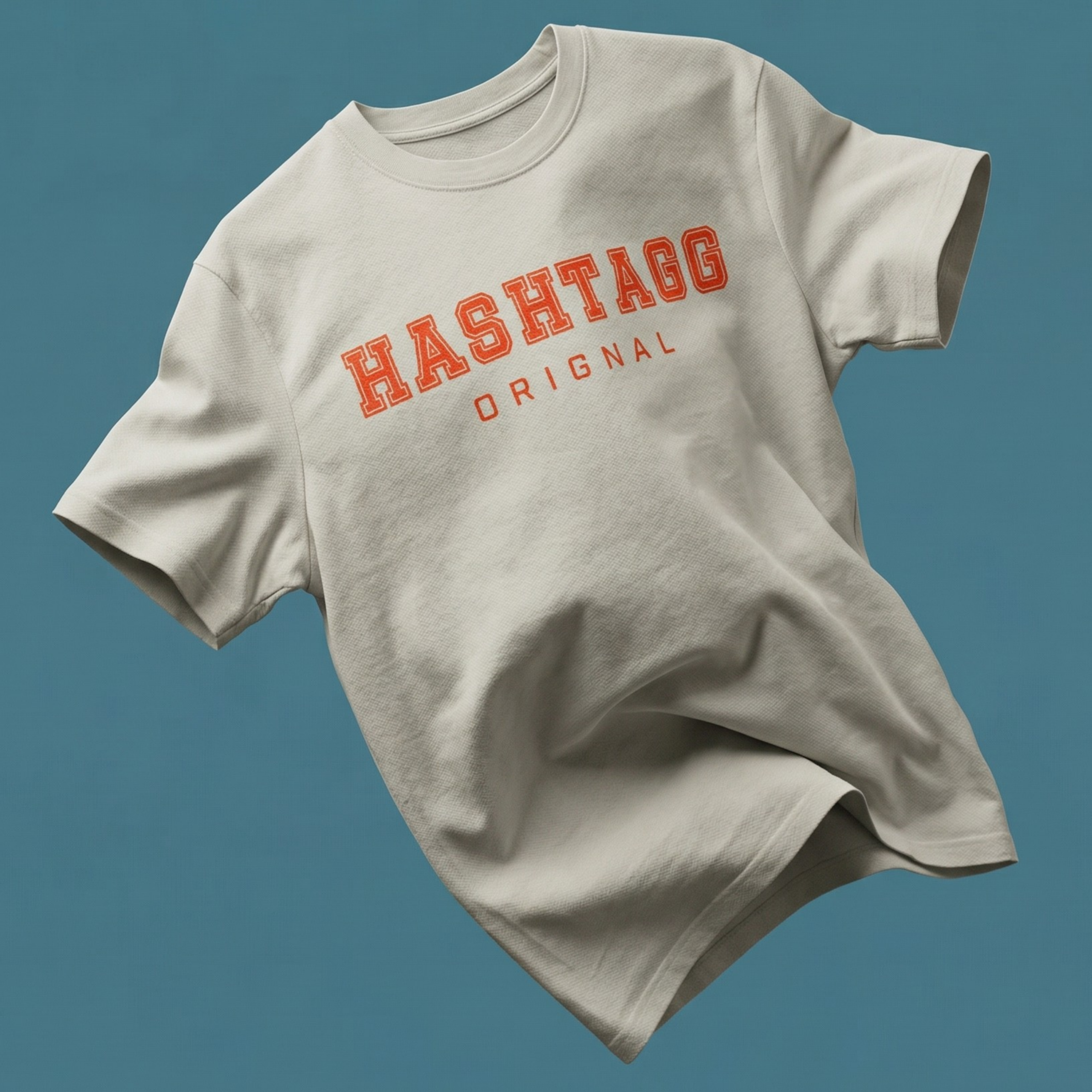 ORANGE-HASHTAGG - Oversized T-Shirt